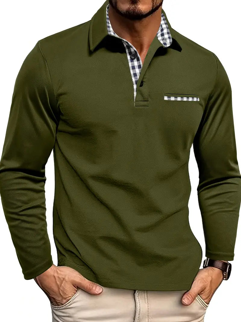 Alonzo | Tailored Long Sleeve Polo Shirt