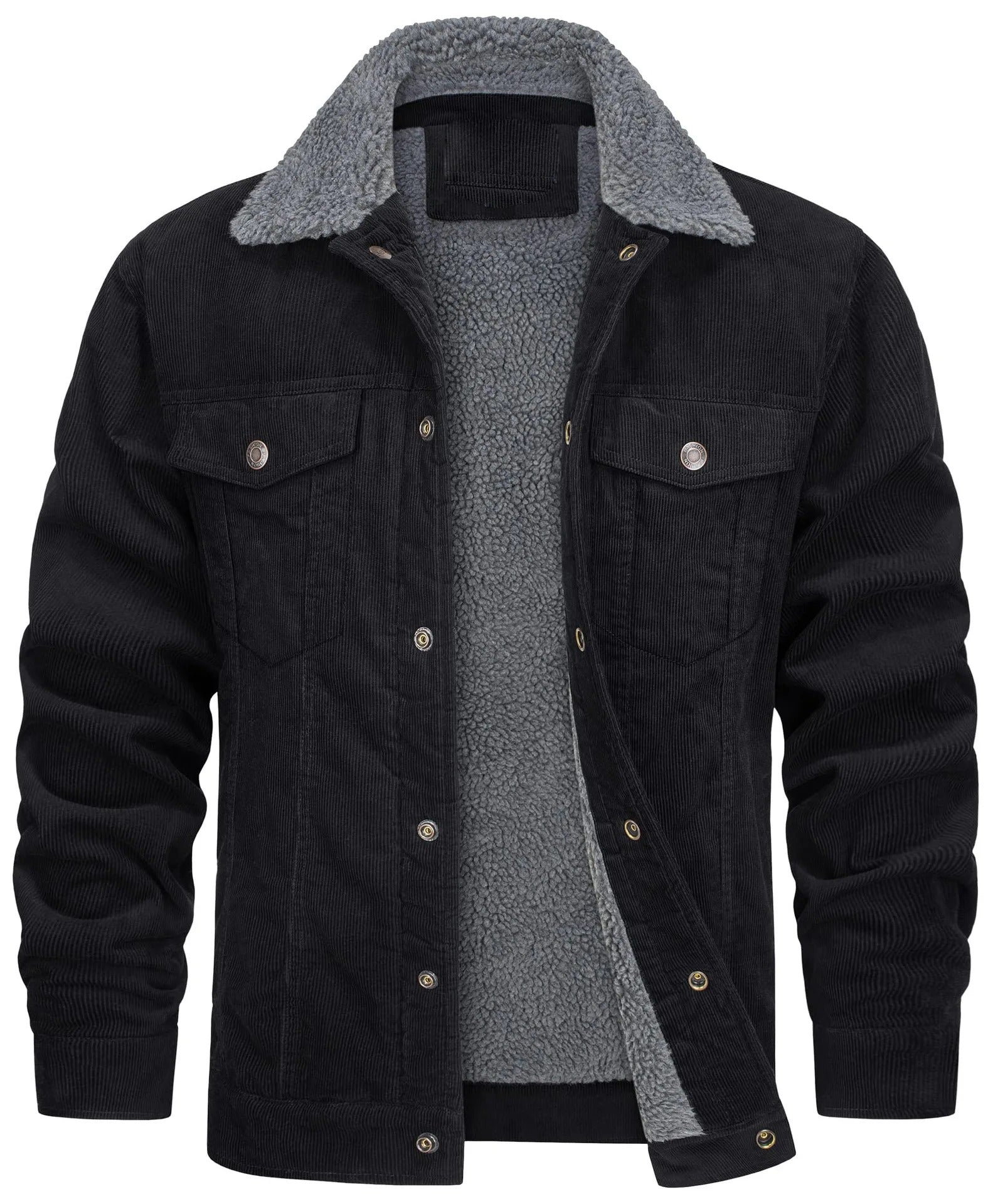 Men's sherpa collar lined corduroy jacket