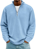 Men's classic knit crew pullover, side view