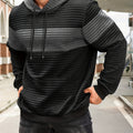 Men's colour block textured hoodie