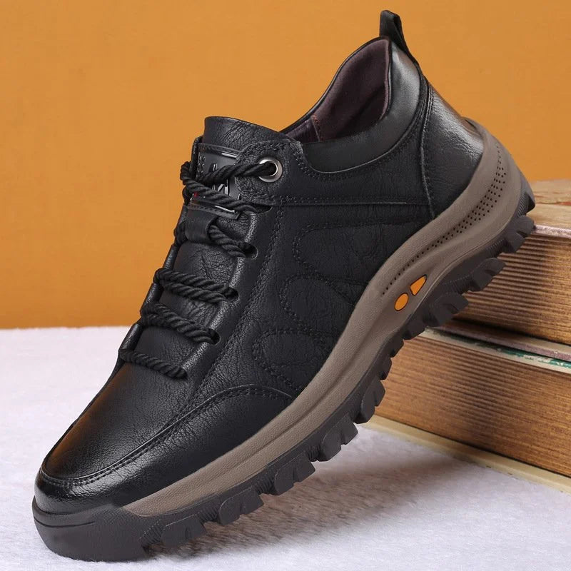 Men's cushioned leather comfort shoes, detail
