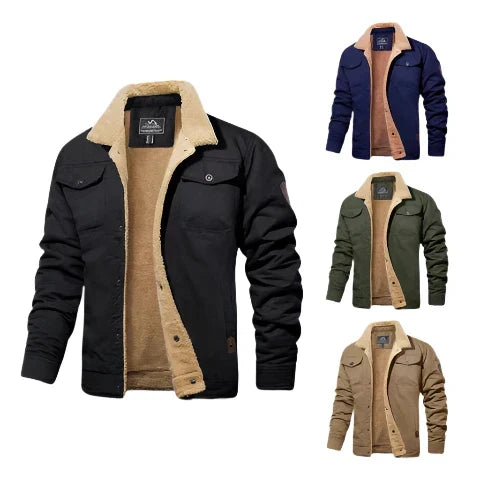 Men's fleece cargo jacket, view 6