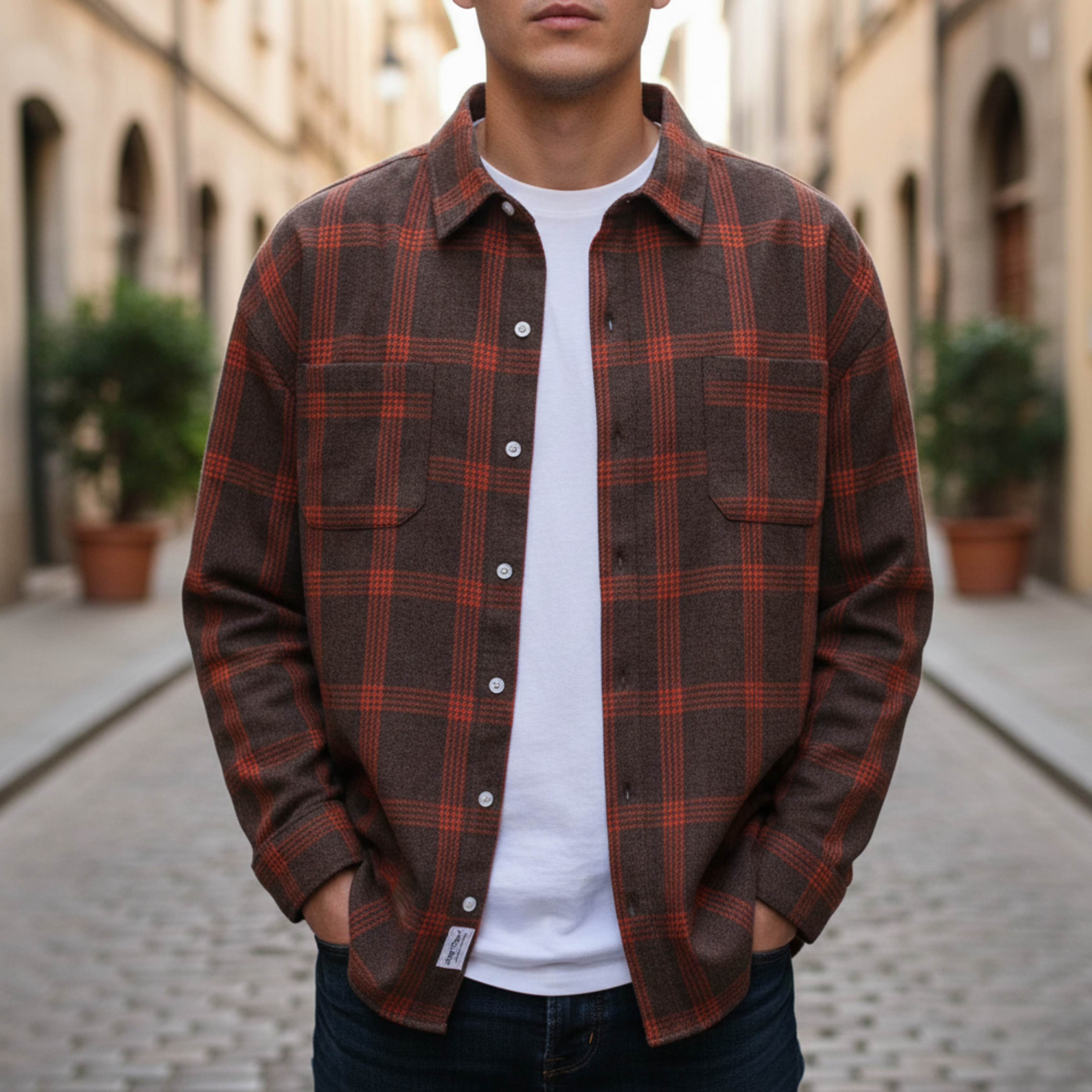 Barrett | Checked Flannel Long Sleeve Shirt
