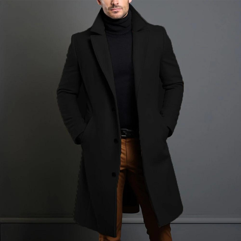 Men's classic fit wool overcoat