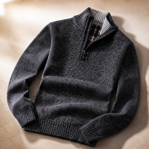 Abner | Marled Knit Half Zip Jumper