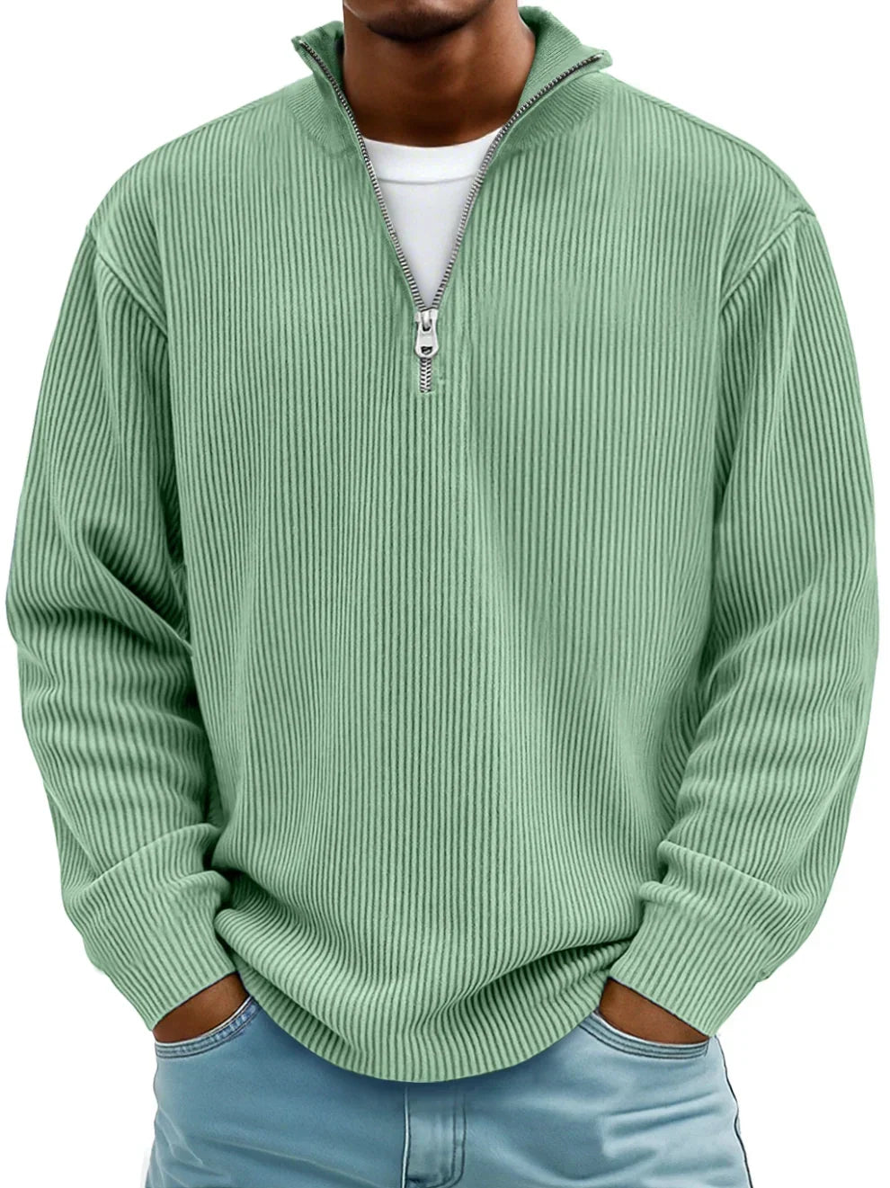 Men's classic knit crew pullover, view 8