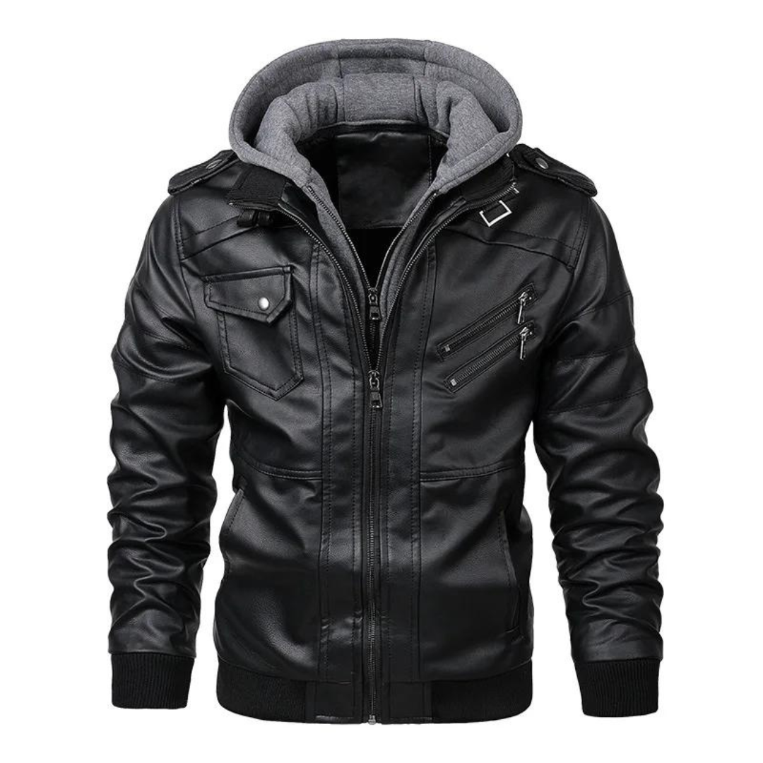 Men's roomy hooded utility jacket, detail