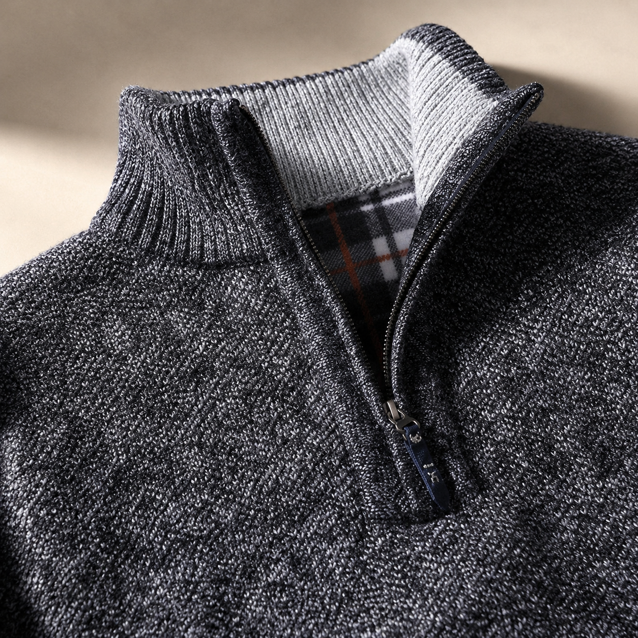 Abner | Marled Knit Half Zip Jumper