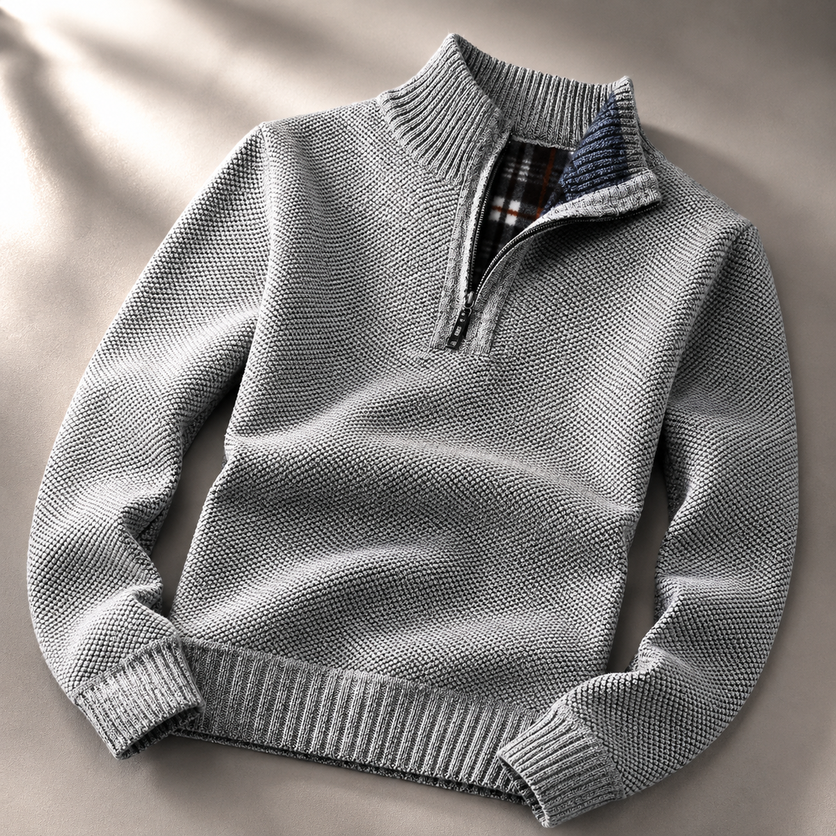 Abner | Marled Knit Half Zip Jumper