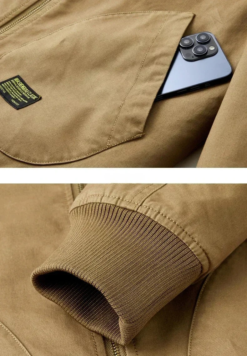 Men's sherpa lined flight bomber jacket, view 5