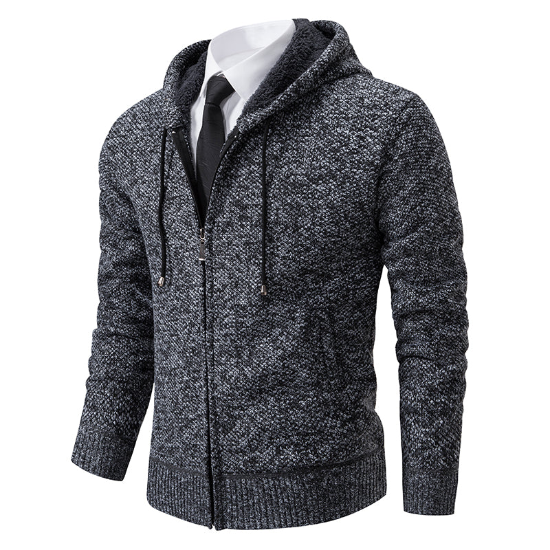 Men's full zip knit cardigan