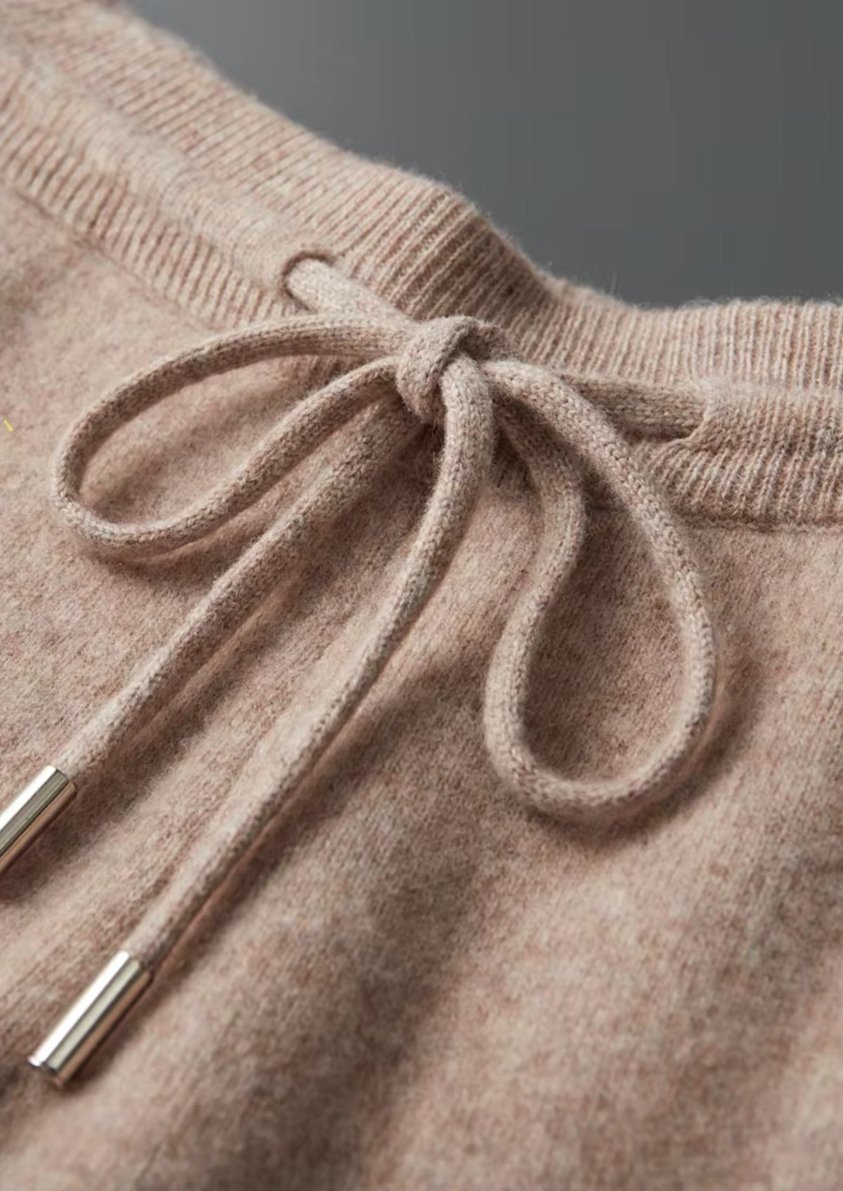 Men's wool blend zip top jogger set, detail