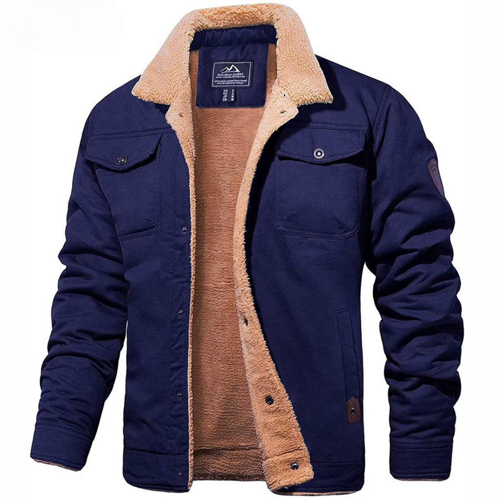Men's fleece cargo jacket