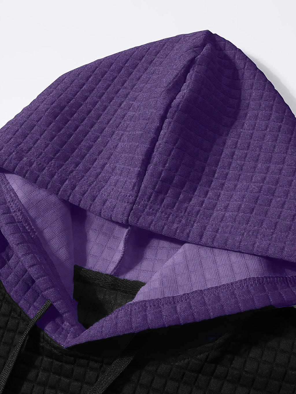 Men's colour block textured hoodie, view 27