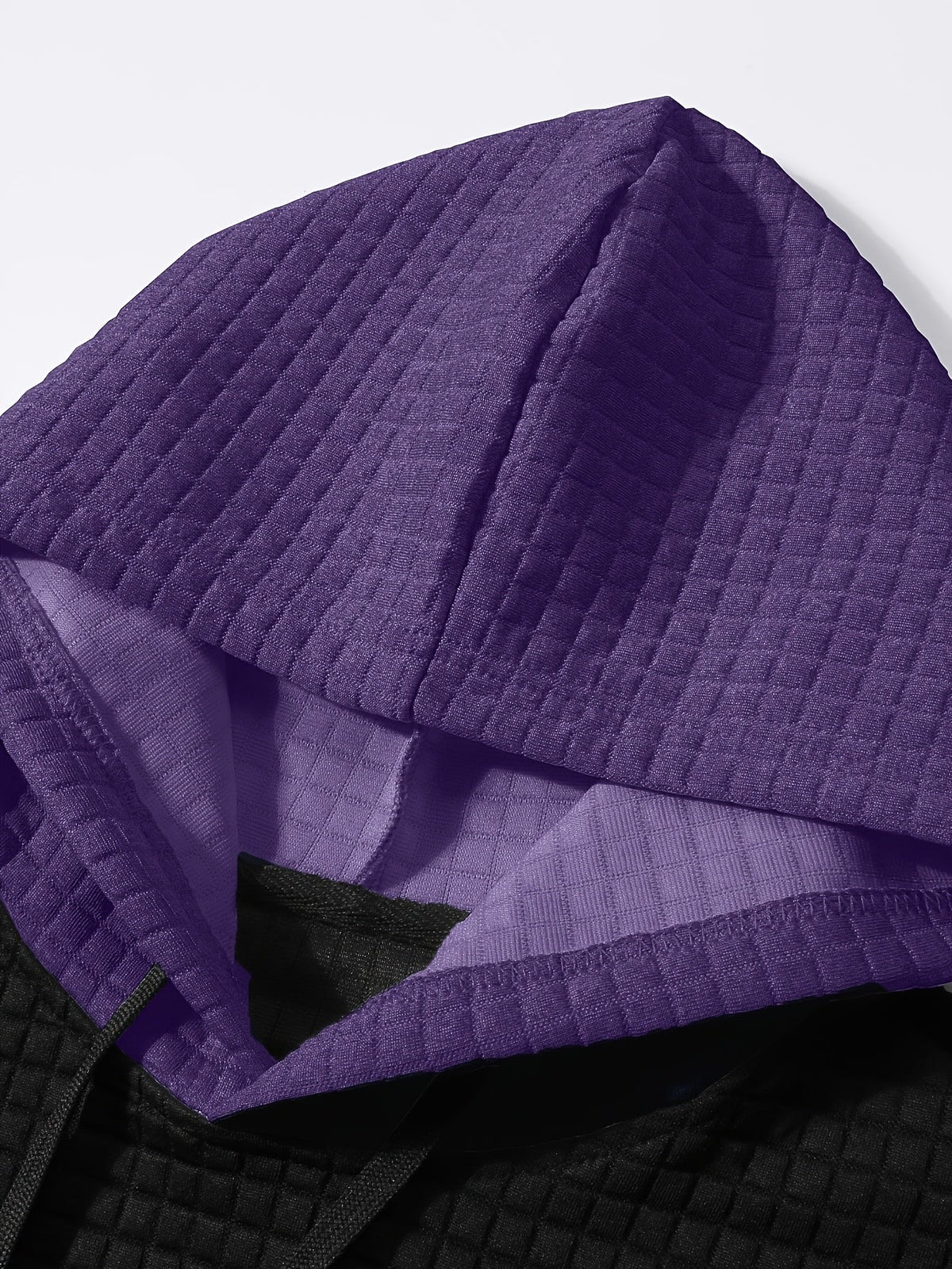 Men's colour block textured hoodie, view 27