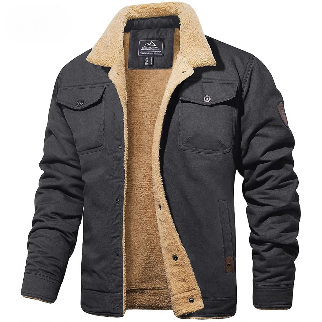 Men's fleece cargo jacket, view 5