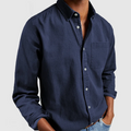 Men's everyday comfort button up shirt, detail