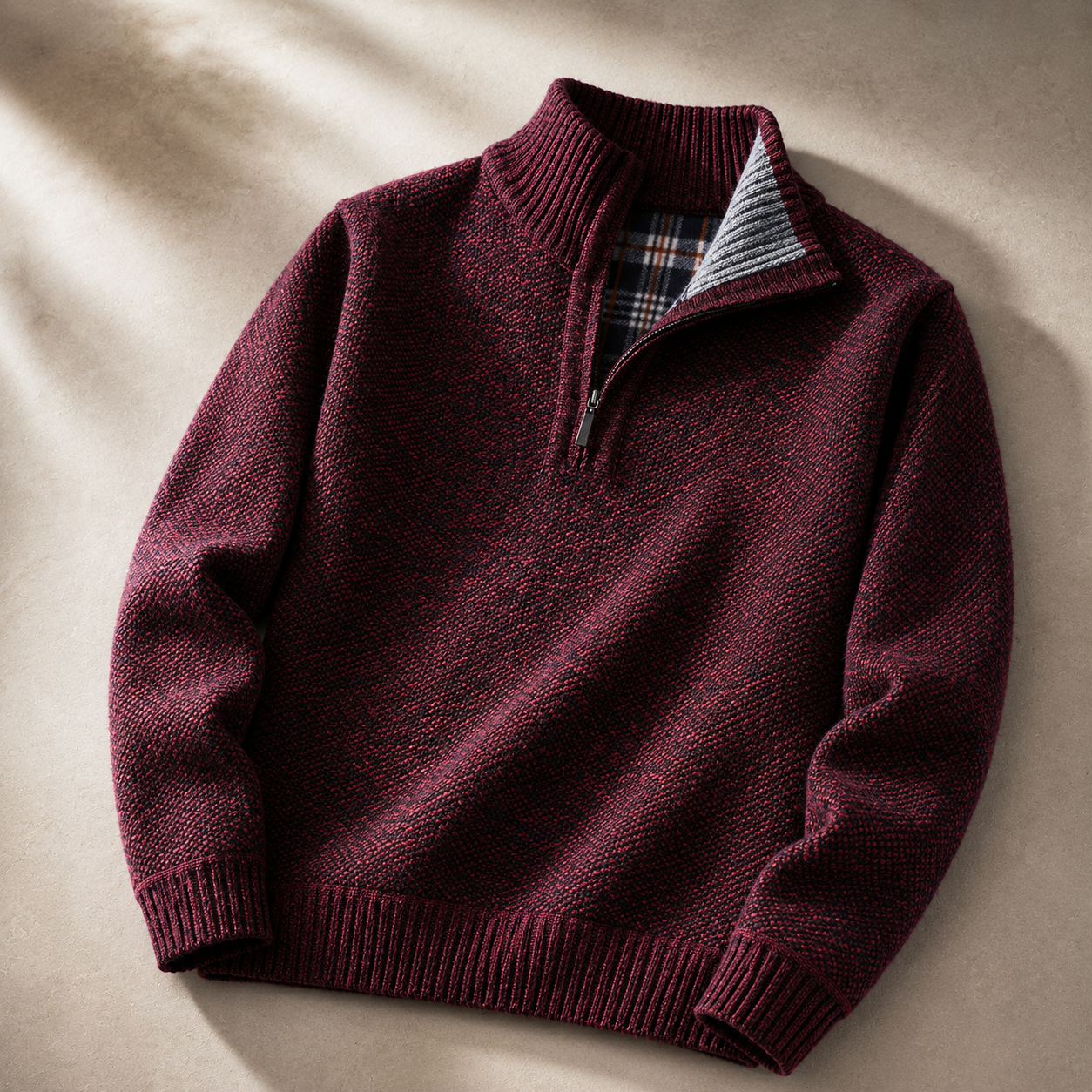 Abner | Marled Knit Half Zip Jumper