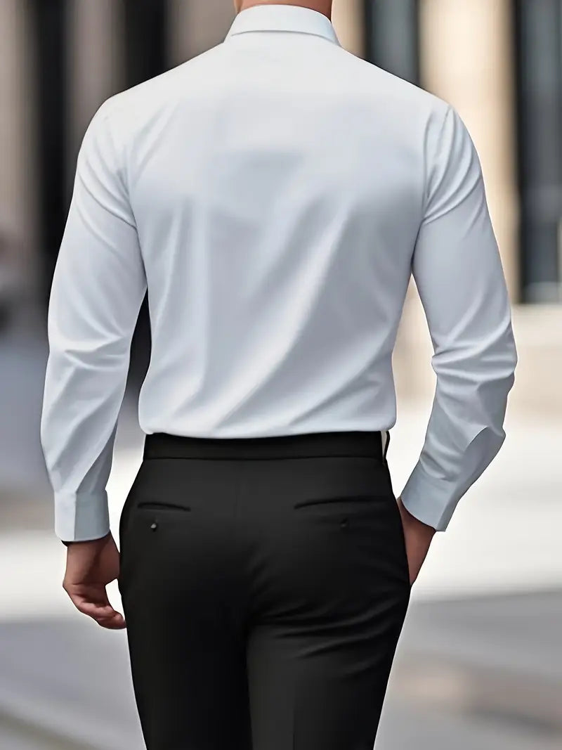 Men's breathable tailored long sleeve shirt, view 10