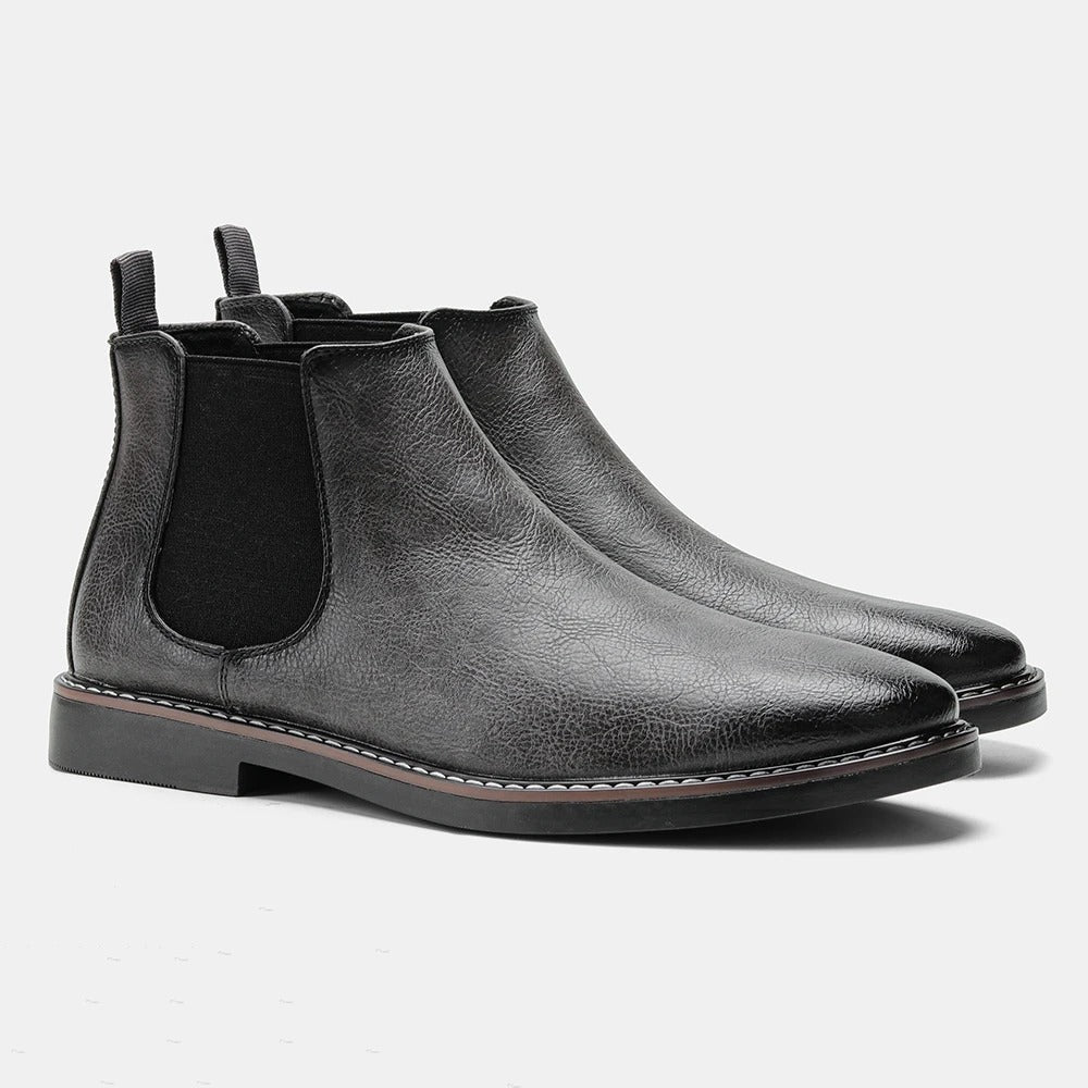 Men's leather chelsea boots, view 5