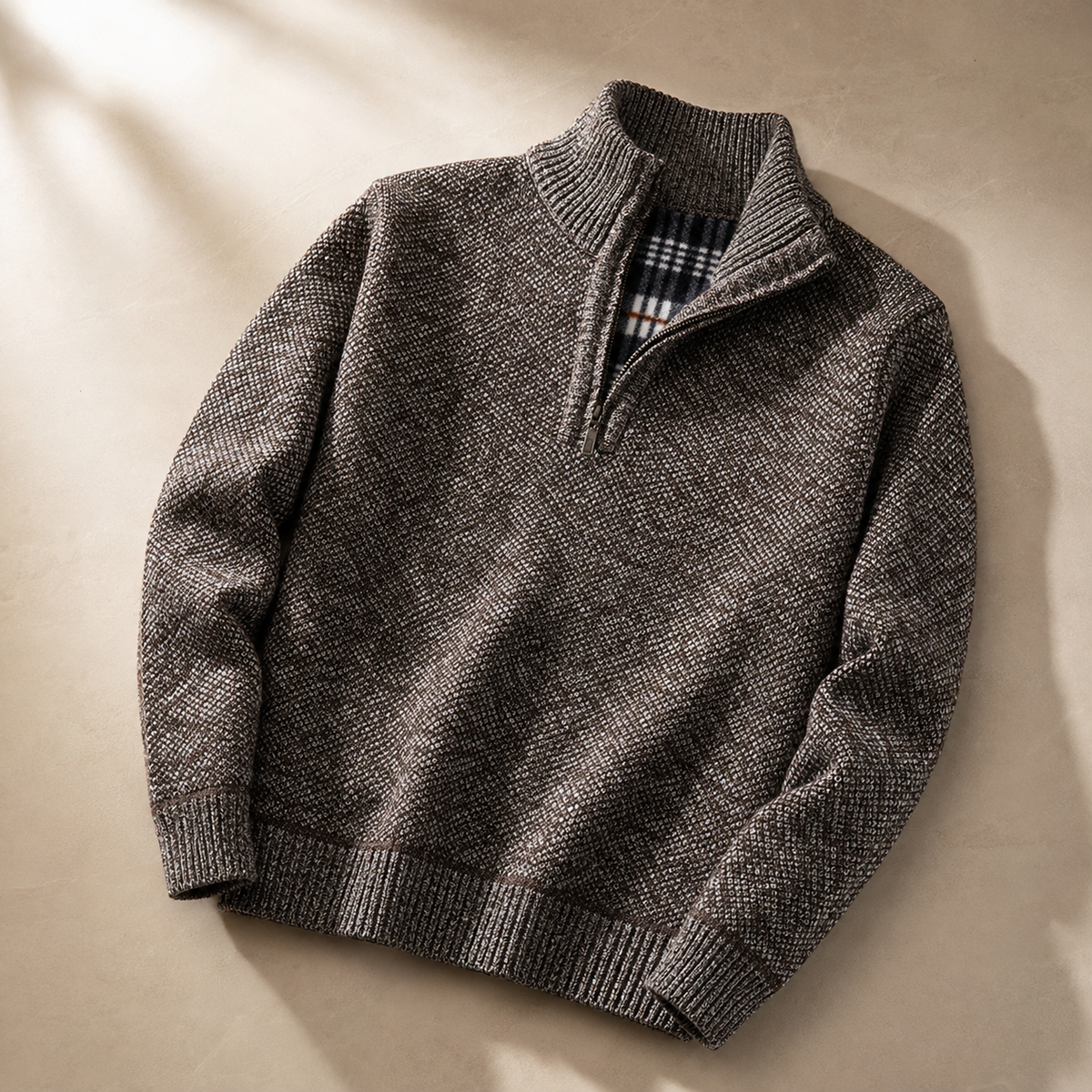 Abner | Marled Knit Half Zip Jumper