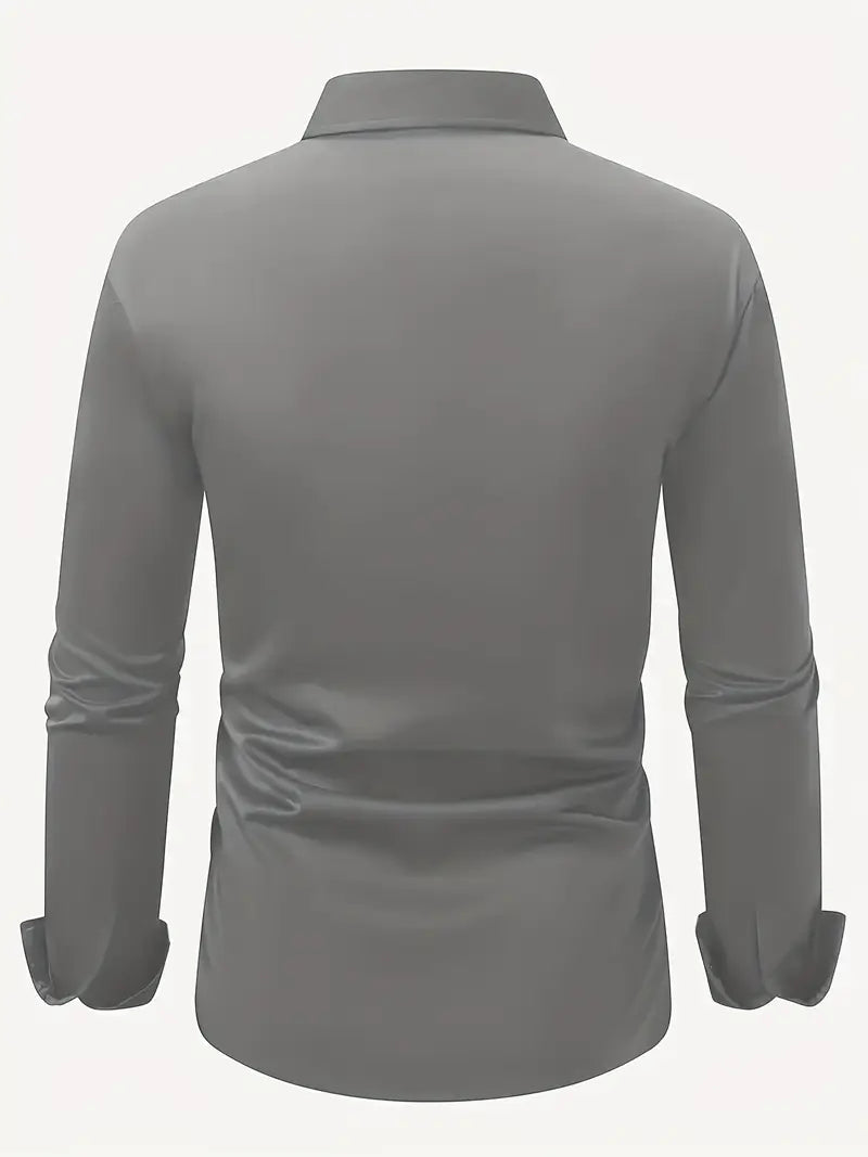 Men's breathable tailored long sleeve shirt, view 16