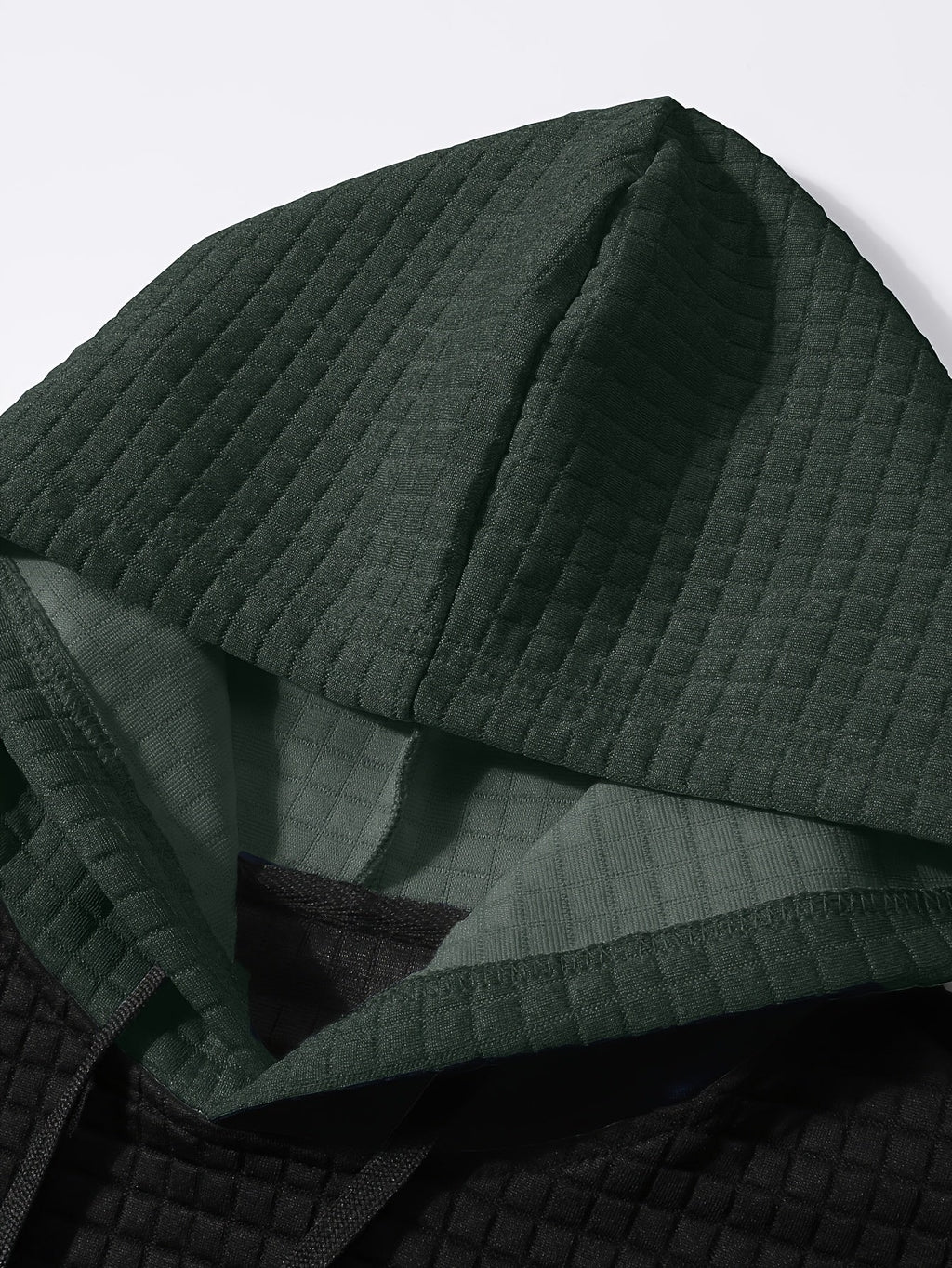 Men's colour block textured hoodie, view 20