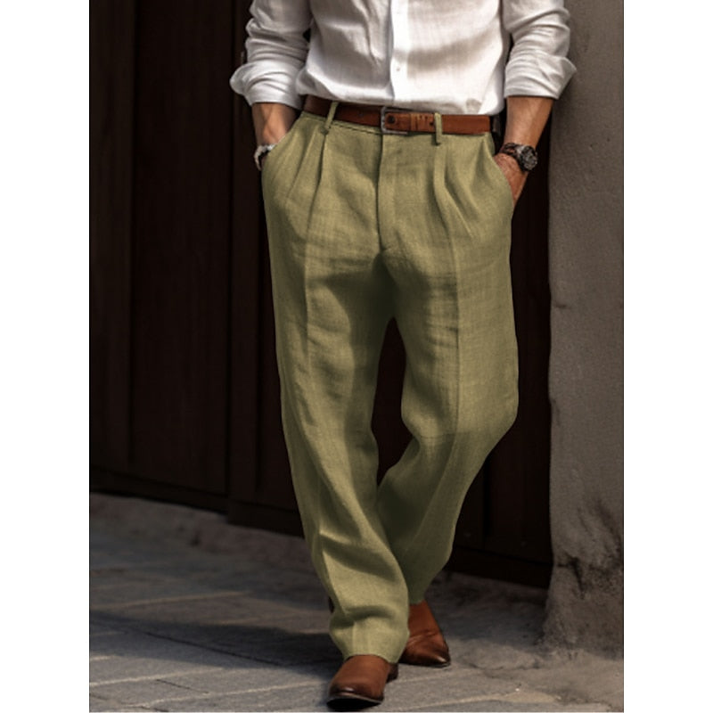 Men's loose fit tailored business trousers, view 5
