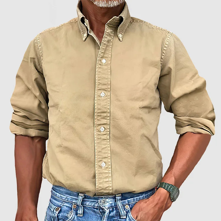 Men's smart casual long sleeve shirt
