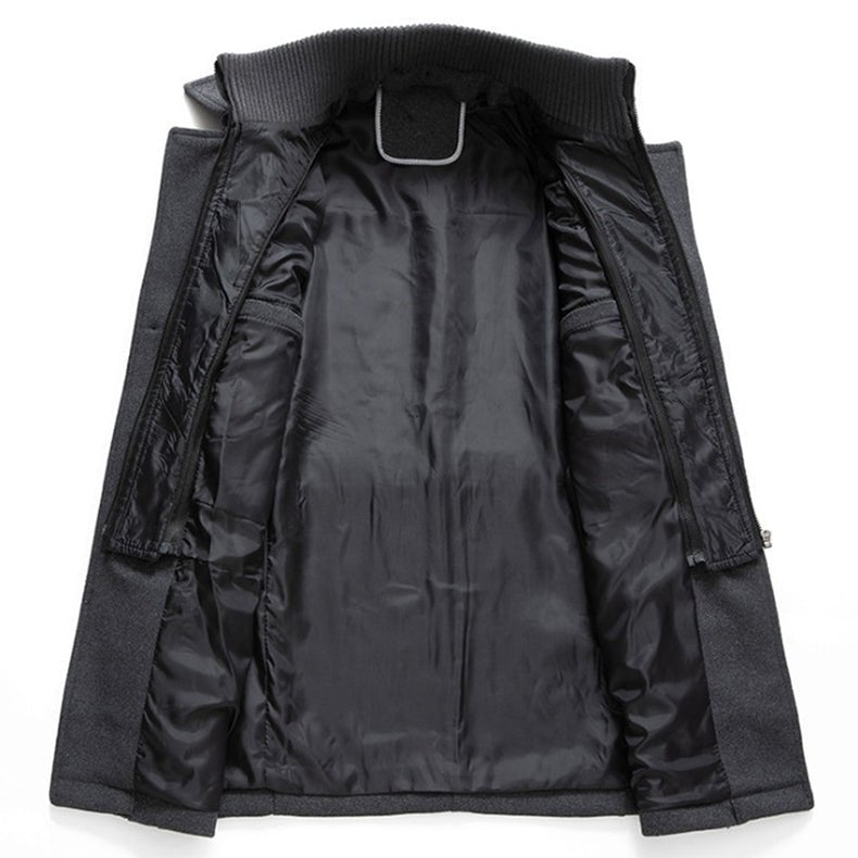 Men's two piece lined winter coat, view 9