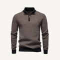 Men's birdseye knit quarter zip jumper