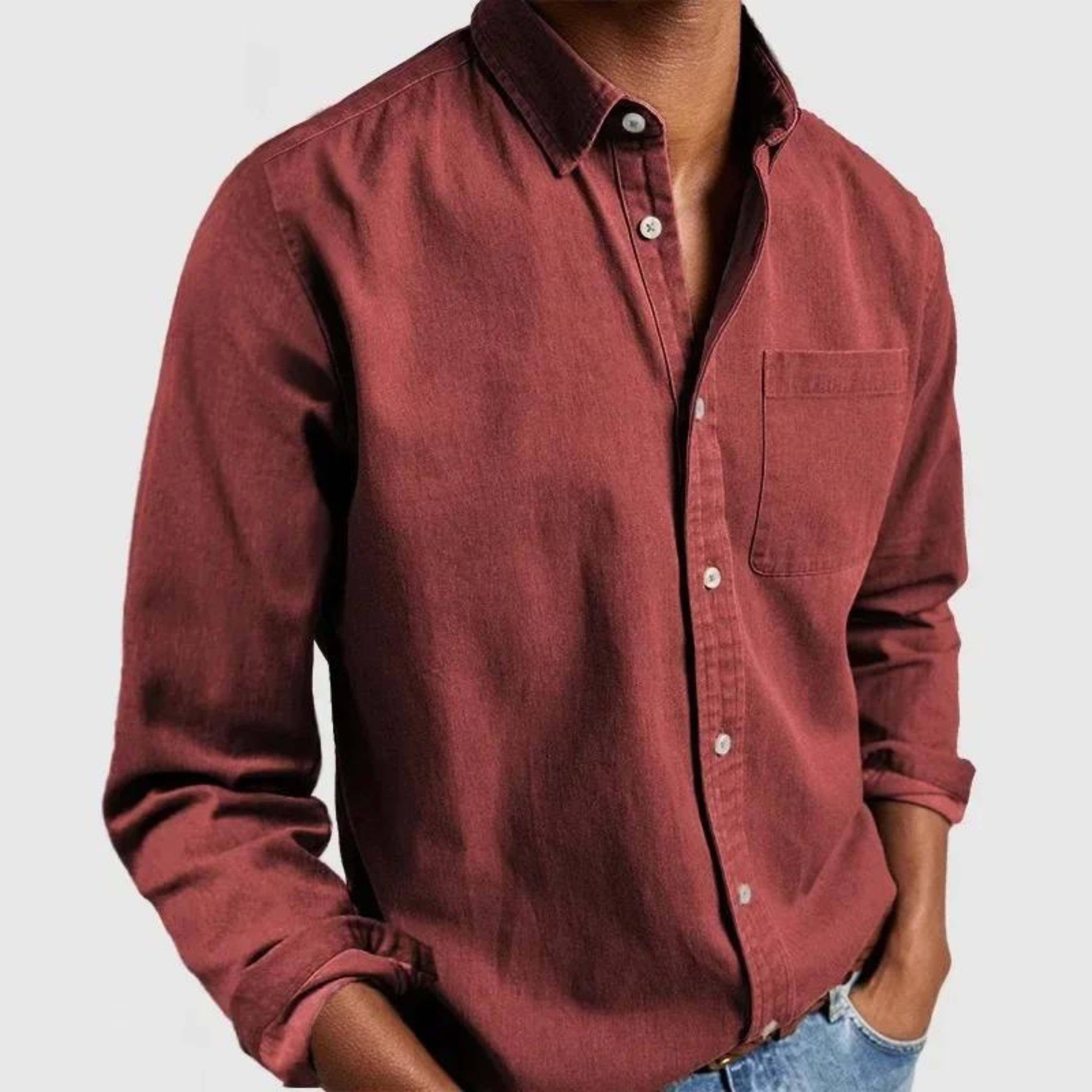 Men's everyday comfort button up shirt