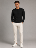 Men's waffle grid crew neck sweatshirt