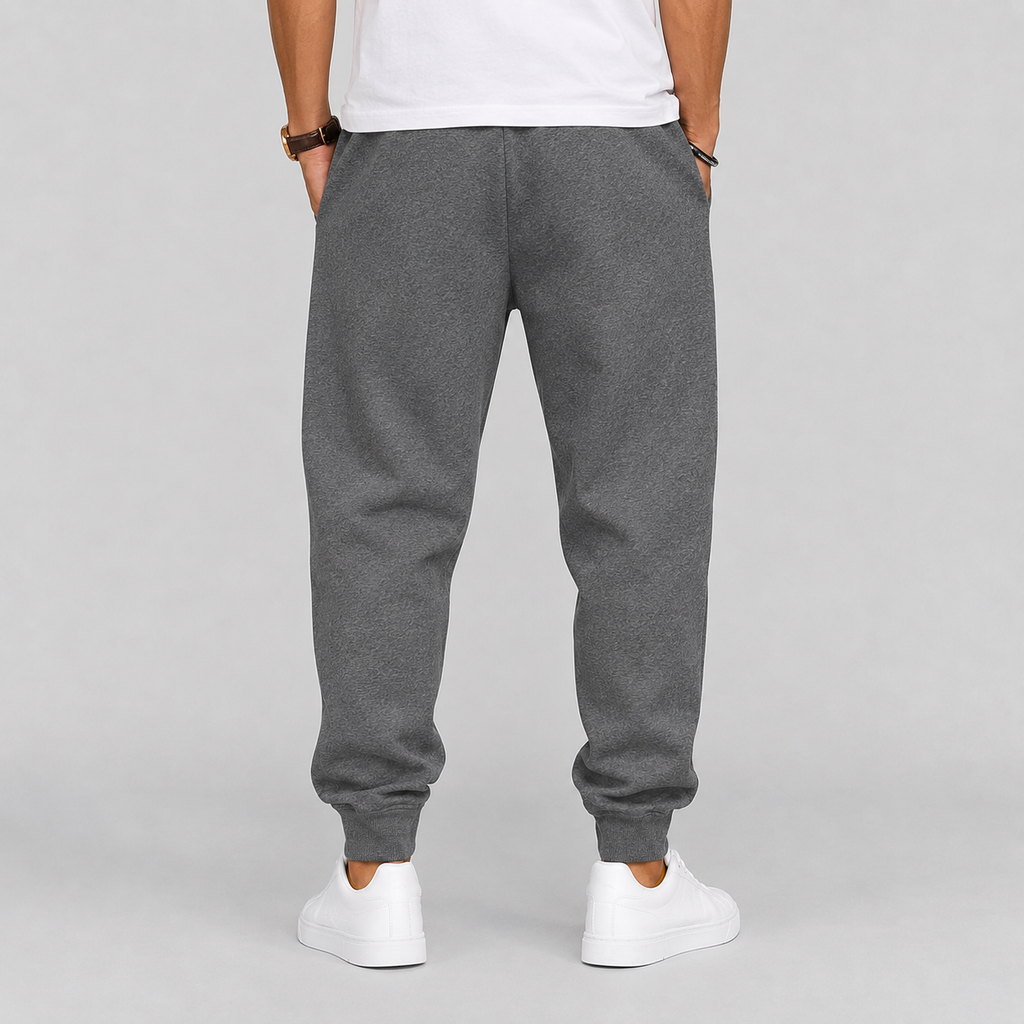 Men's regular fit stretch joggers, side view