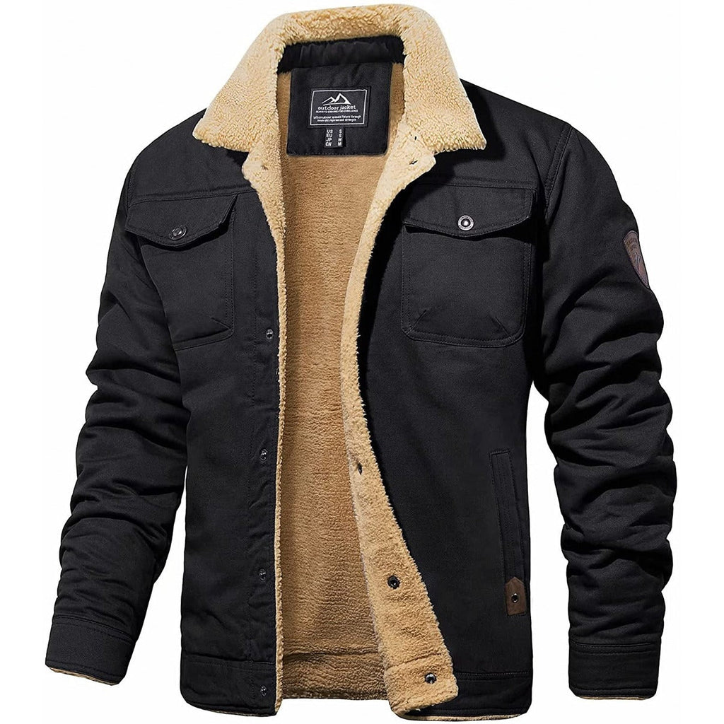 Men's lined lightweight bomber jacket, side view