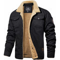 Men's lined lightweight bomber jacket, side view
