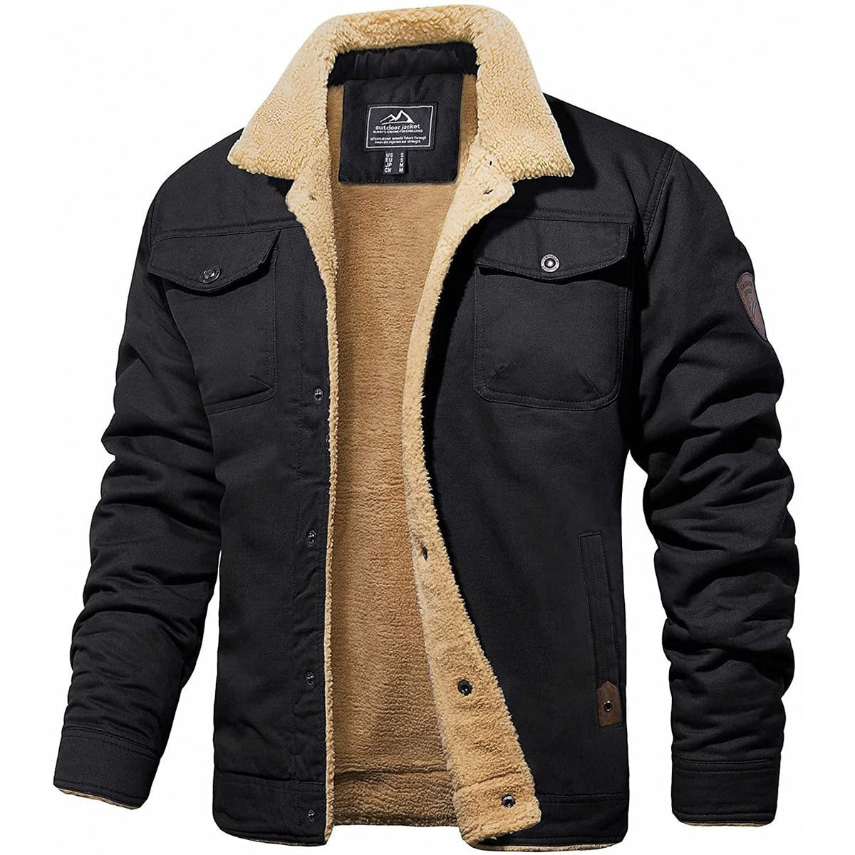 Men's lined lightweight bomber jacket, side view