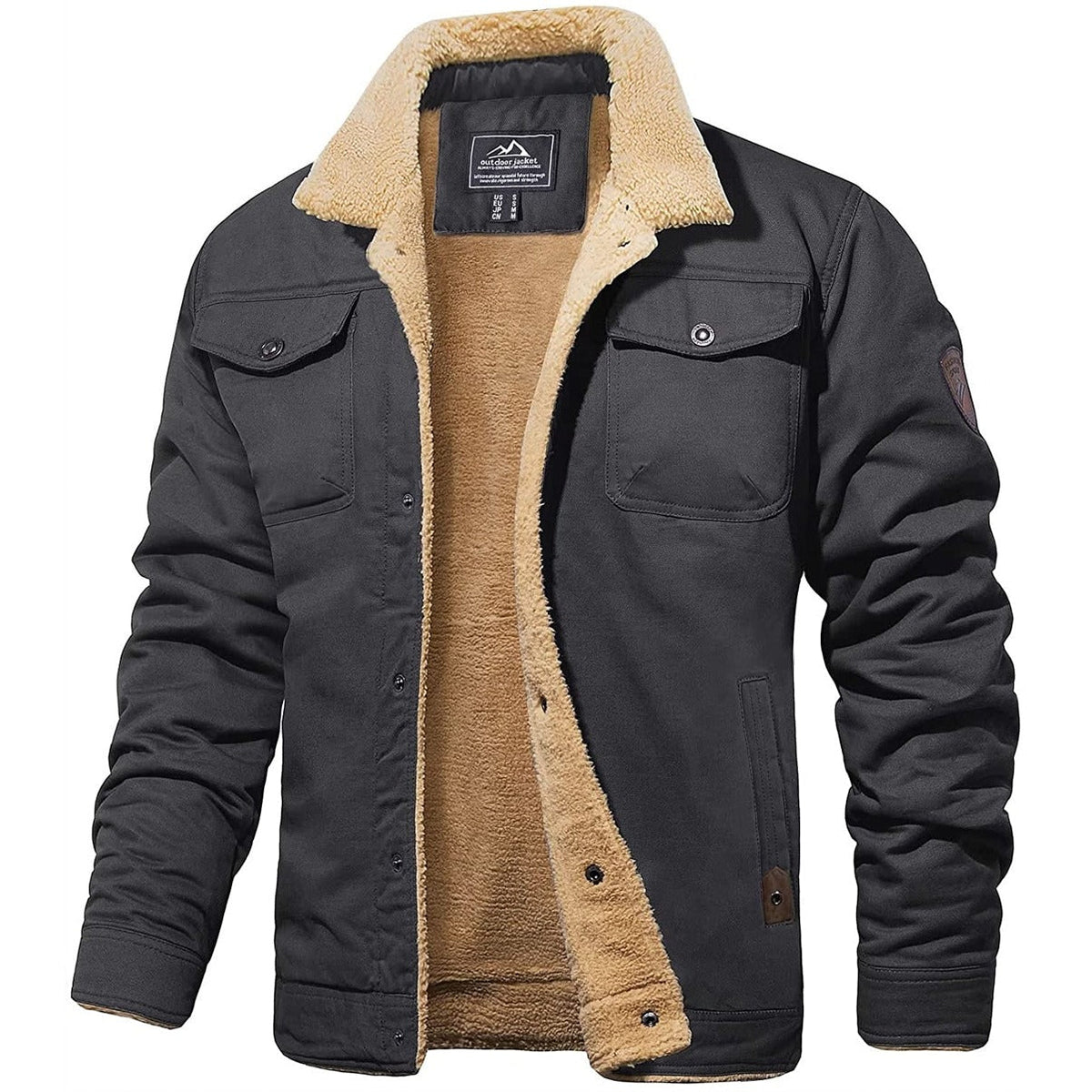 Men's lined lightweight bomber jacket, detail
