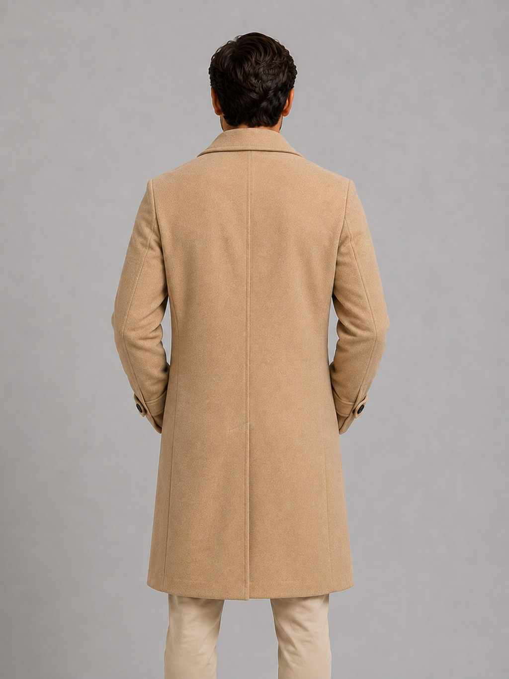 Men's double breasted tailored overcoat, view 5