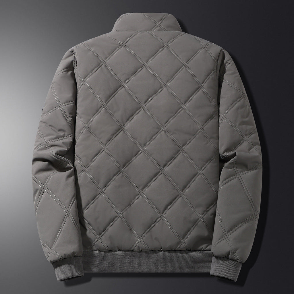 Men's diamond quilted fleece lined jacket, view 9