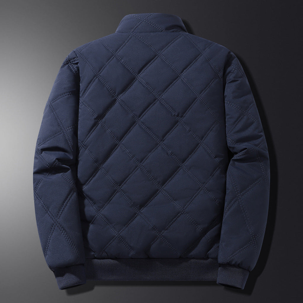 Men's diamond quilted fleece lined jacket, view 8