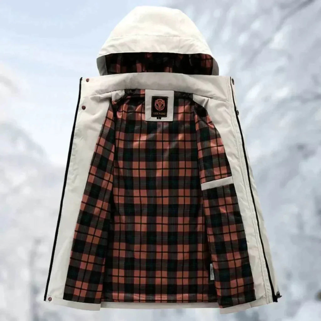 Men's wind and rain hooded outdoor jacket, view 6