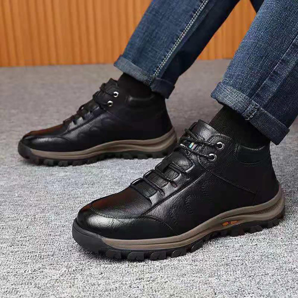 Men's cushioned leather comfort shoes, view 7