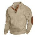 Men's jacquard knit crew neck jumper