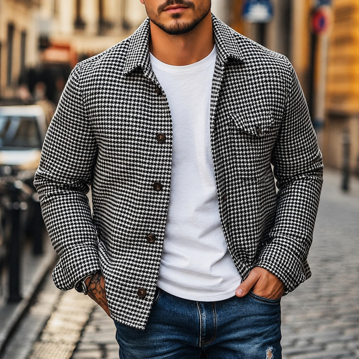 Colm | Single Breasted Shirt Jacket