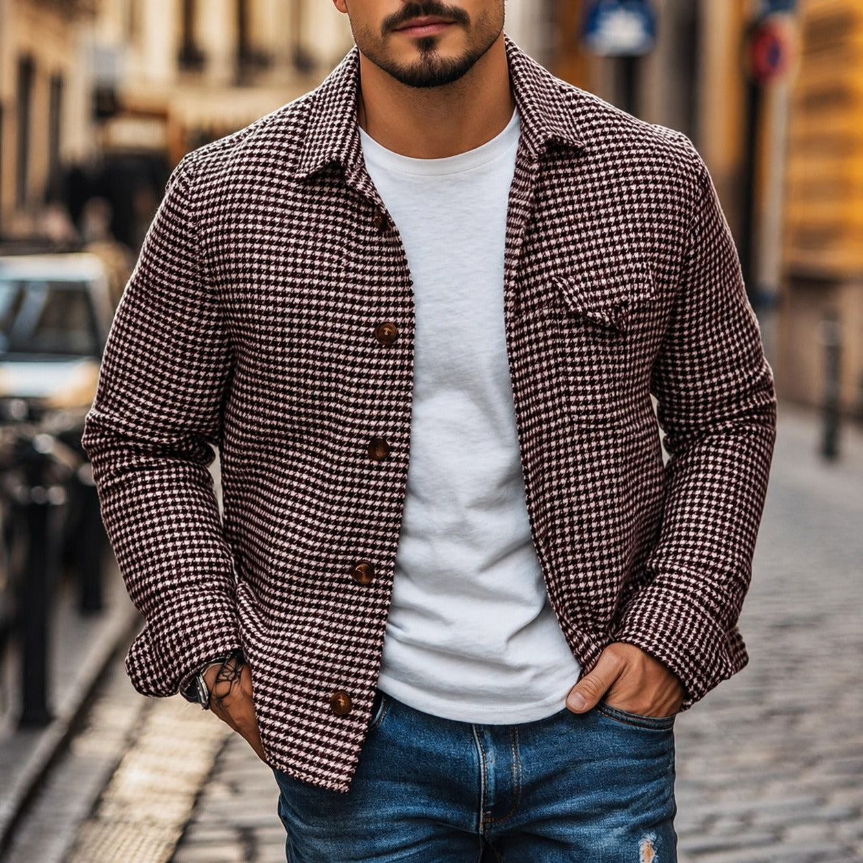 Colm | Single Breasted Shirt Jacket