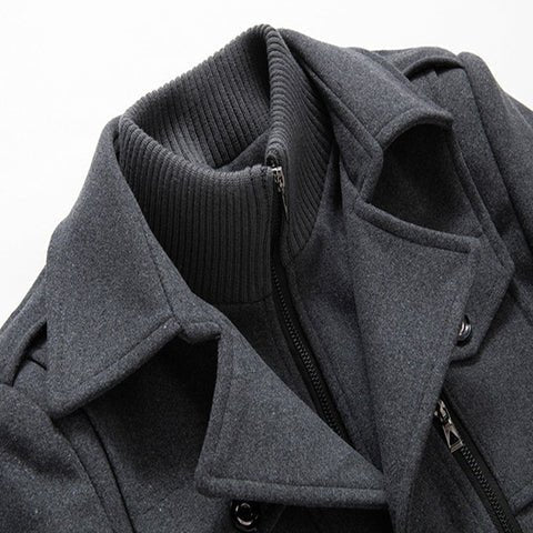 Men's two piece lined winter coat, view 8