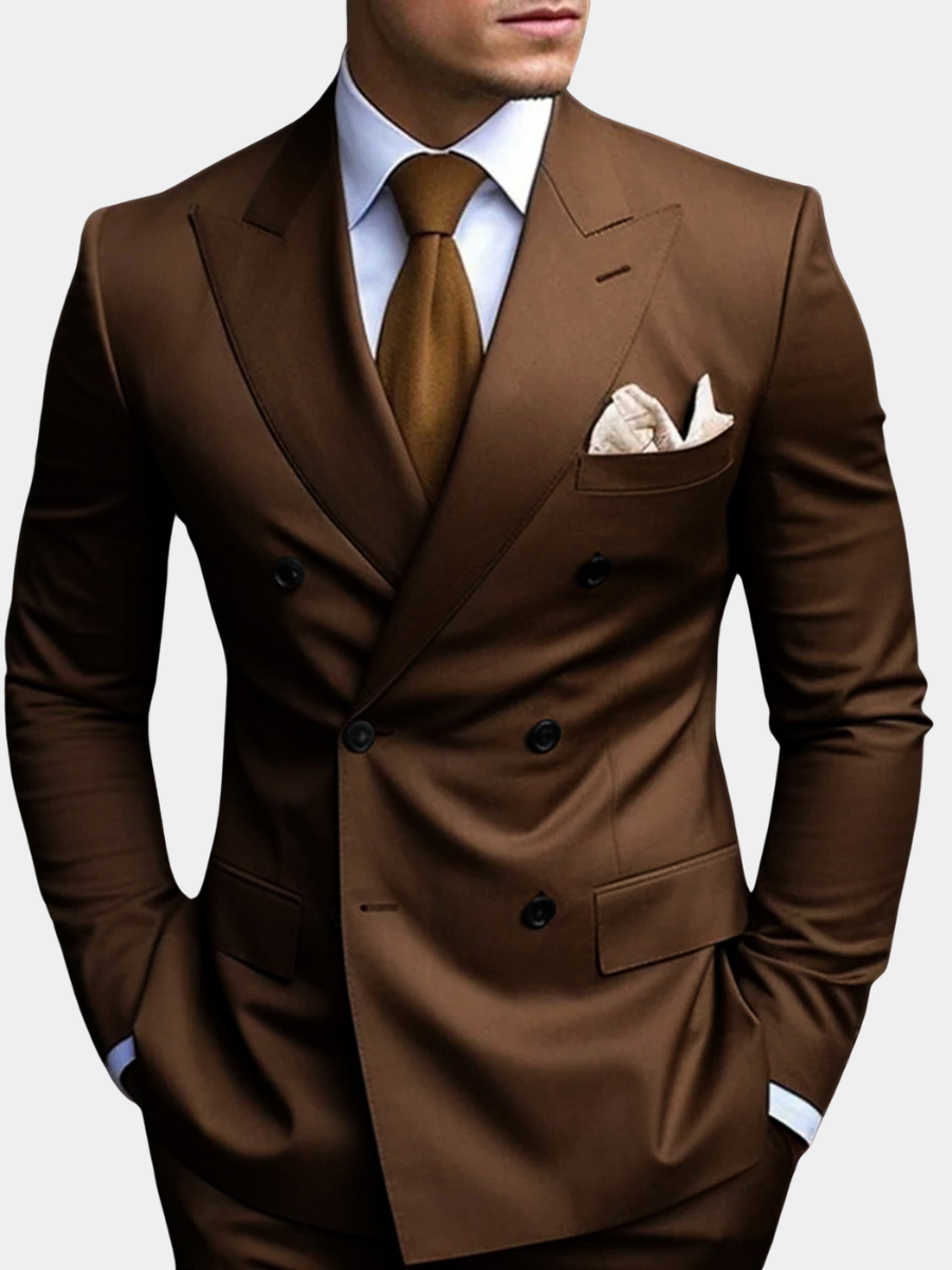 Men's double breasted two piece suit