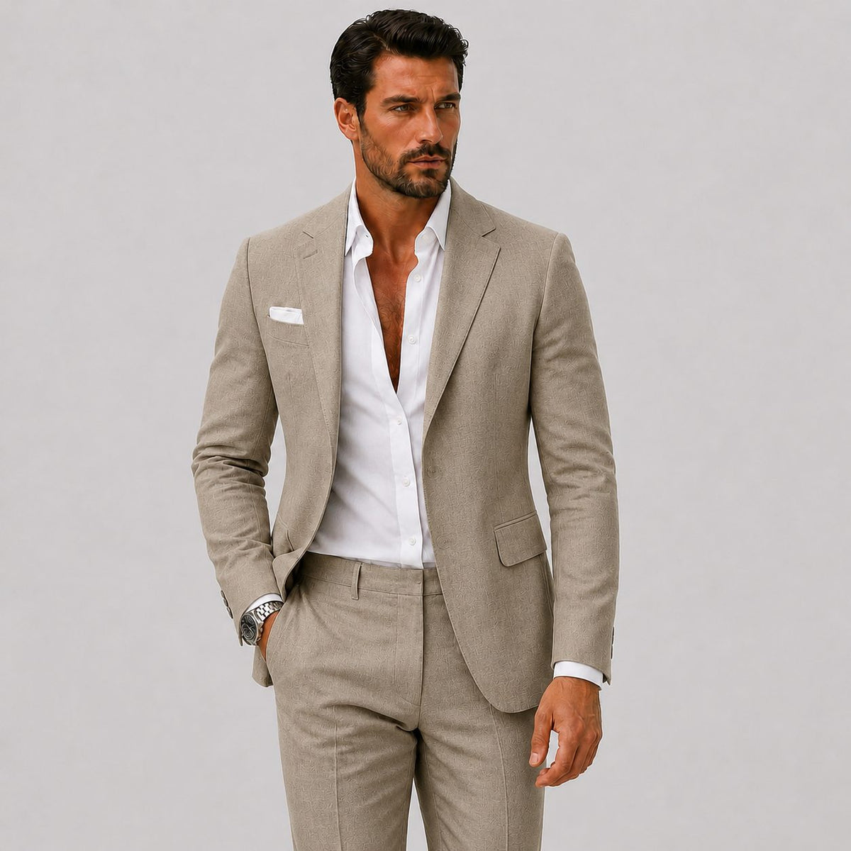 Men's breathable two piece suit, view 13