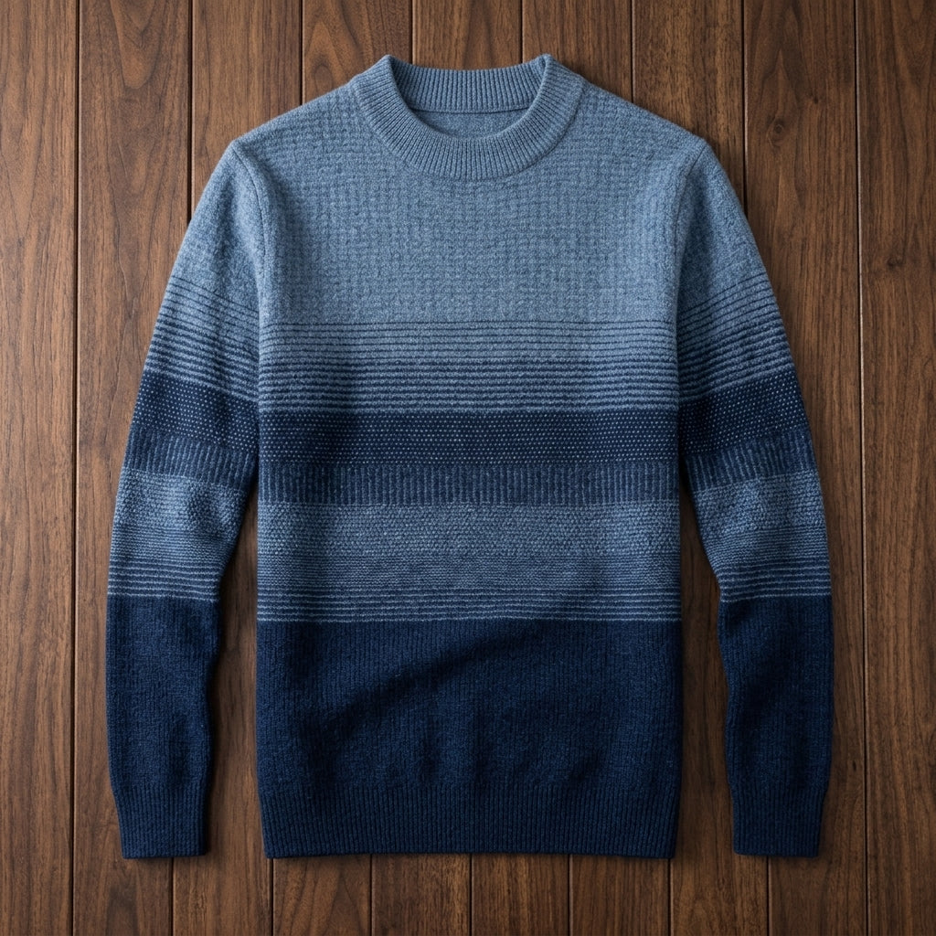 Amos | Wool Ombre Stripe Crew Neck Jumper